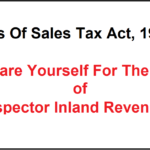 MCQs of Sales Tax Act 1990