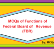 Functions of Federal Board of Revenue (FBR)