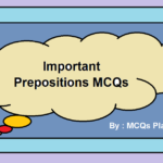 Important Prepositions MCQs