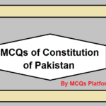 MCQs of Constitution