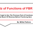 MCQs of Functions of FBR