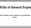 MCQs of General English