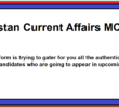Pakistan Current Affairs MCQs