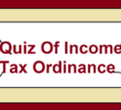 Quiz of Income Tax Ordinance