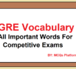 GRE Vocabulary MCQs