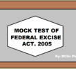 Mock Test of Federal Excise Act