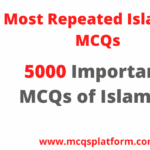 Most Repeated Islamiat MCQs