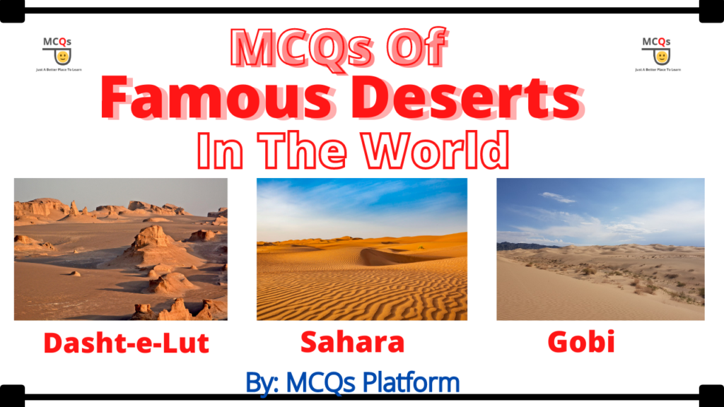 famous deserts in the world