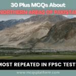 MCQs About Northern Areas of Pakistan