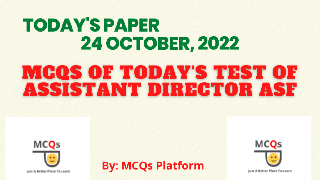 test of assistant director asf 24 october 2022