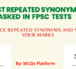 Most Repeated Synonyms in FPSC Tests