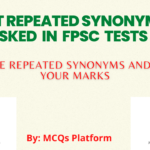 Most Repeated Synonyms in FPSC Tests