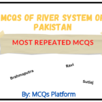 MCQs Of River System of Pakistan
