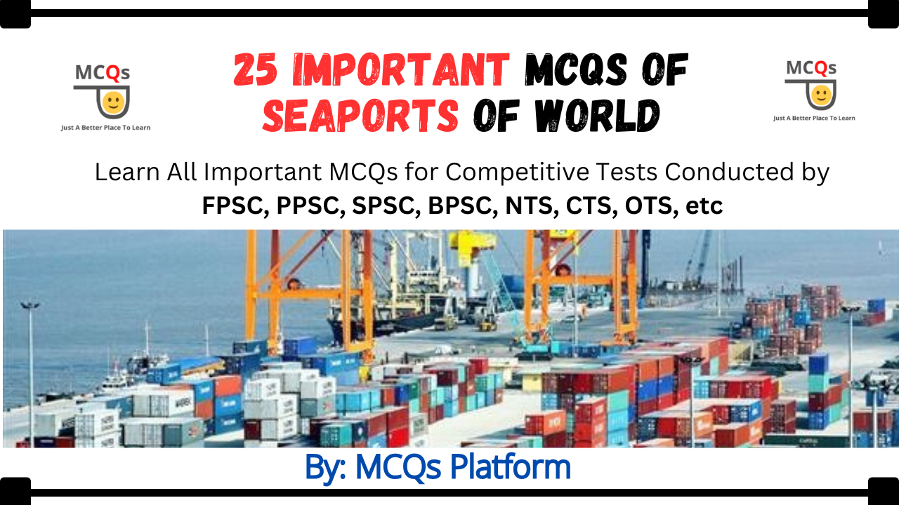 mcqs of important seaports of world