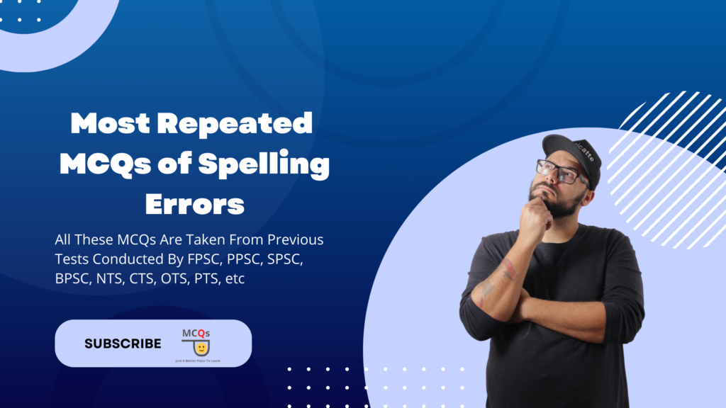 most repeated mcqs of spellings