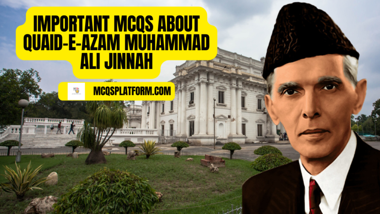 Important MCQs about Quaid-e-Azam Muhammad Ali Jinnah