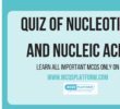 Quiz of Nucleotide and Nucleic Acid